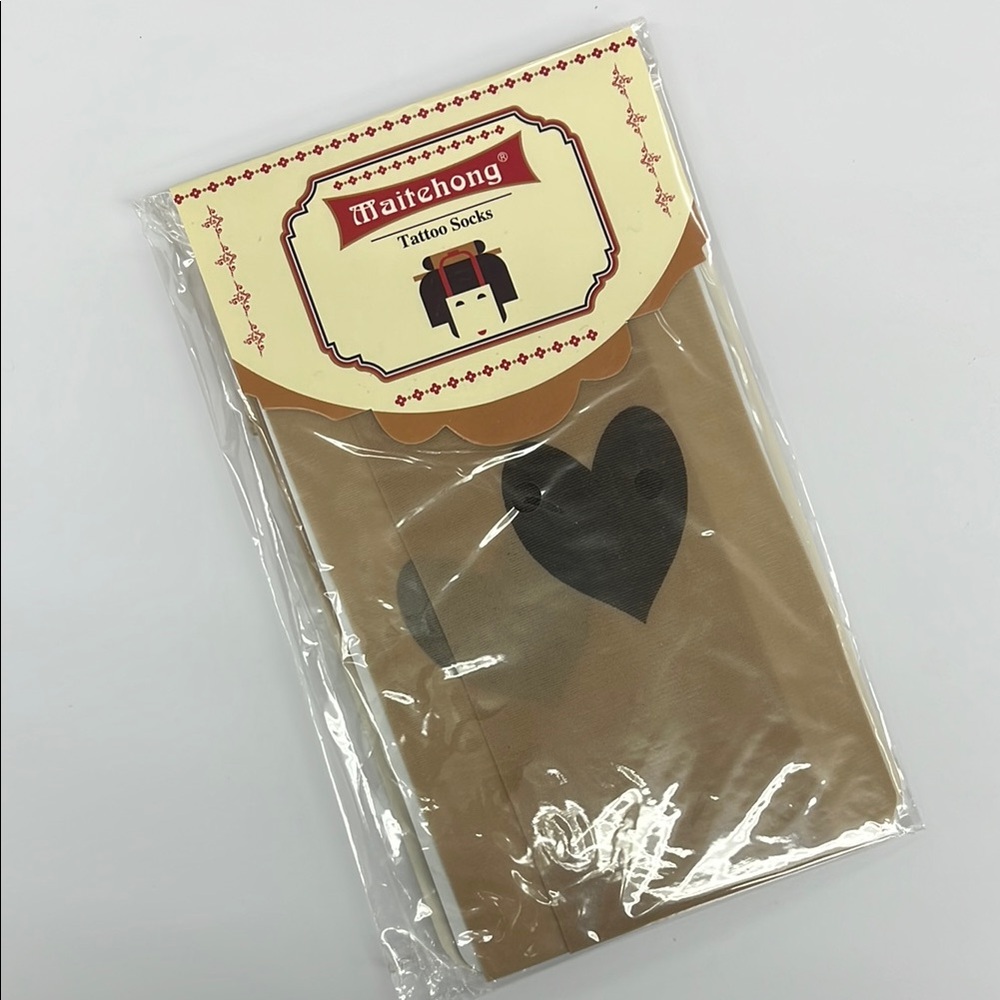 NWT Tattoo Hosiery | Black Heart